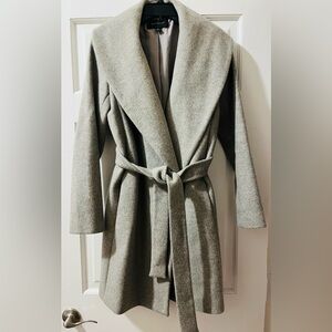 Ann Taylor Chic Gray Wrap Coat